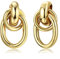 Dochais Gold statement Ohrringe, Goldene Knoten Ohrringe 925 Silber Hypoallergene, Goldene Ohrringe chunky Tropfenohrringe Geometrische Ohrringe Gold Schmuck für Damen Frauen
