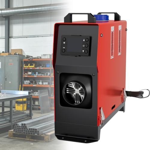 Froadp 8KW Dieselheizung 12V mit LCD, Fernbedienung und 5L Tank, Typ D | Aluminiumgehäuse, Verstellbarer Luftauslass, Integrierter Schalldämpfer, Überhitzungsschutz, für Camping, Werkstatt und Lager