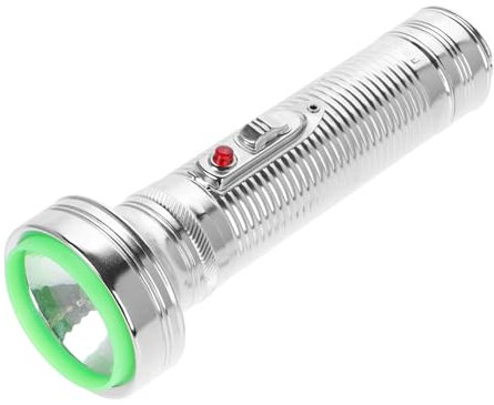 TOBBOMEY Lampe Torche à L’ancienne en Métal Aluminium Torche Vintage Lumière pour Promener le Chien Lampe de Poche Extérieure 2 Piles d Non Incluses Style Rural Années 70