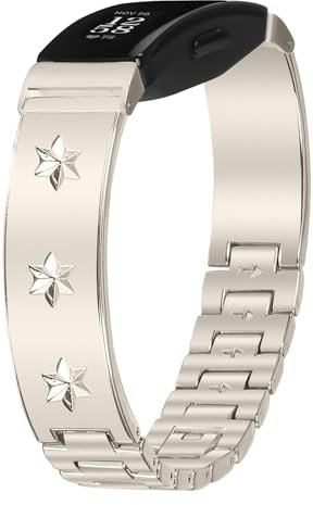 Gimuk Armbänder kompatibel für Fitbit Inspire 2 Armband Damen Herren, Edelstahl Metall Ersatz Armband kompatibel mit Fitbit Inspire 2/Inspire HR/Inspire/Ace 2 Small Large (Starlight)