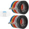 Mygatti Cavo Ethernet Cat 6 piatto-5 metri-12 pezzi-multicolore,CAT6 Gigabit Internet,Cavo di Rete patch Cat6,Nucleo in Rame Puro Alta velocità Cavo RJ45,per modem,router,computer+ 25 fascette