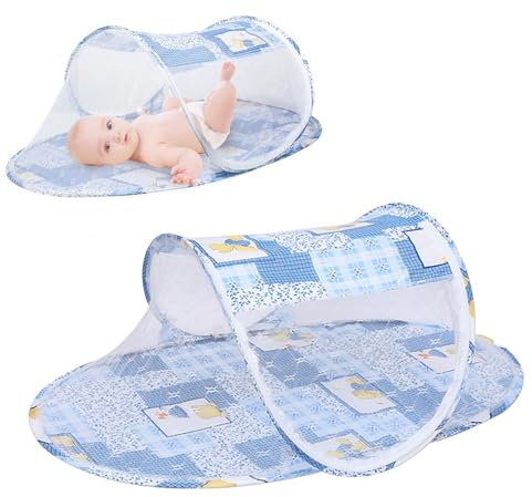 Zanzariera Pieghevole per Bambini Universale Zanzariera Lettino Neonato Zanzariera Lettino Bambini con Cerniera e Forte Supporto Zanzariera Letto Bambina Zanzariera Traspirante per Lettino per Estate