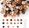 Lot de 110 perles rondes en silicone en forme de fleur - En vrac - 4 couleurs - Avec corde en nylon - Pour bricolage, porte-clés, artisanat, fabrication de bijoux