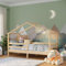 Bellabino Abia Kinderbett 90x200 cm – Hausbett mit Rausfallschutz & Lattenrost – Montessori Kinder Bett aus Massivholz Kiefer – Kinderhausbett für Jungen und Mädchen in Natur