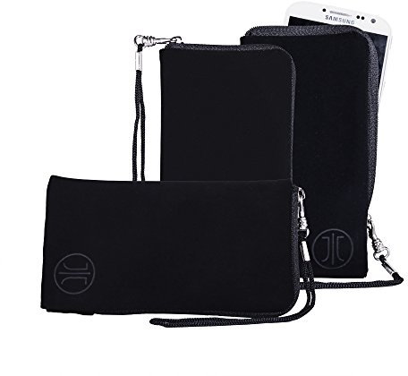 JT Berlin SoftCase Neopren für Apple iPhone X/8/6S/SE/5S, Samsung Galaxy S6/S5 Neo, Sony Xperia Z5 uvm. [Bis 5,1 I SoftTouchNeopren I Trageschlaufe I Reißverschluss] - 10136