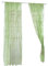 Winomo Gardine, Vorhang, Fenster, transparent mit Blatt-Motiv, Grün, 100 x 200 cm