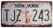 ERLOOD New York tjz 243 Retro Vintage Auto Nummernschild Home Wanddekoration Metall blechschild Schild geprägt Tag Größe 6 X 12