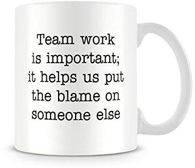 Behind The Glass - Teamwork - Printed Funny Office Mug - Great Gift/Present Idea, Ceramic, 11fl.oz.