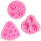 mciskin Moldes de fondant de pastel de flores,mini Moldes de Silicona de Flores,Molde de flores rosas,Moldes de flores,Decoración de pastel de chocolate fondant(3 piezas)