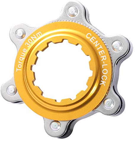 wilesev Aluminum Disc Brake Rotor Adapter for Converting Shimano Center-Lock hubs to fit 6-Bolts Rotors,Center-Lock Adapter for 12mm Thru-Axle Hub,fit 6 Rotors,QR compatible version