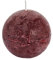 Spaas 6 Rustikale geruchlose Kugelkerzen 80 mm, ± 24 Stunden, weinrot