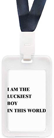 I AmThe Luckiest Boy - Porta carte di credito trasparente
