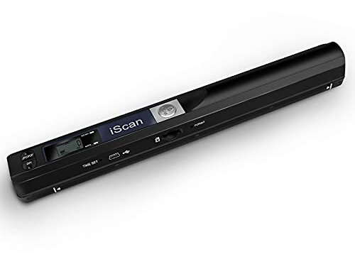 Scanner de Documents Portable 900 DPI - iScan Document Image Scanner avec Résolution Portable, Support Carte TF 32 G Stockage, Piles PDF/JPG