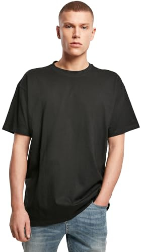 Build Your Brand By102-heavy T-Shirt surdimensionné pour Homme, Noir, L UK, Noir, L