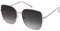 SOJOS Sonnenbrille Damen Vintage Verspiegelt, Herren Retro Übergröße Eckig Sonnenbrille UV400 Schutz Rechteckige Brille SJ1146 mit Silberner Rahmen/Graue Abstufung