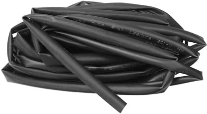 Zatyorg 4PCS Heat Shrink Tubing Kit, 4-in-1 Electric Insulation Heat Shrink Wrap Cable Sleeve, Black, Polyethylene, 3MM/4MM/5MM/6MM in 4 Sizes