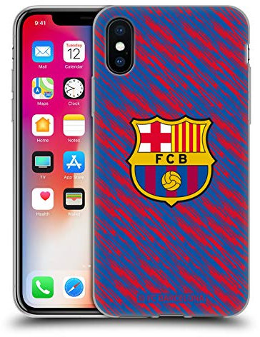 Head Case Designs Licenciado Oficialmente FC Barcelona Fallo técnico Crest Patterns Carcasa de Gel de Silicona Compatible con Apple iPhone X/iPhone XS
