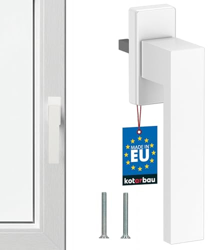 KOTARBAU® Aluminium Fenstergriff Balkontürgriff Fensterknauf für Fenster und Balkontüren Weiß