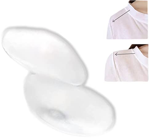 EER 2 Paar Schulterpolster Silikon Schulter Push-up Pads Kleber Schulterverstärker für Frau Mann Anzug Blazer Kleidung Blusen