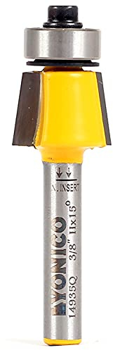 Yonico Bevel Trim Router Bits Bevel 15 Degree 1/4-Inch Shank 14935q