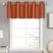 Burnt Orange Red Volants für Fenster 178 x 45,7 cm, Verdunkelung, wärmeisolierter Volant mit Ösen oben für Küche Wohnzimmer, kurzer gerader Volant für Schlafzimmer, 1 Panel, Terrakotta-Rost
