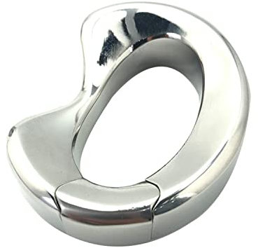 SeLgurFos Anhänger Penisring, Edelstahl Hodenringe FüR MäNner Stretching Unregelmäßige Oberfläche Metall Male Cock Ring Penisring Sex Toys (small,Silver)