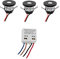 VBLED® 3er-Set 1W VBLED LED Mini EinbauspotALDYNE schwarz - 12VDC - IP44-3000K 60Lumen…