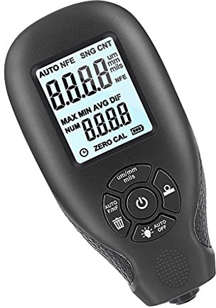 Harilla Schwarzes Schichtdickenmessgerät für Auto-Digital-Lackmesser, Lackdicken-Messung