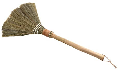 Hand Broom Sweeping Cleaning Brush: Natural Whisk Sweeping Broom Vietnam Handheld Soft Bristles Dusting Brush for Car Bed Draft Garden Furniture Clothes Dusting