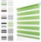 Doppelrollo Klemmfix ohne Bohren Grün B60 x H120cm(Stoffbreite 55cm) Rollos für Fenster ohne Bohren & mit Bohren Duo Rollo Klemmrollo Zebrarollo Rollo Höhe Stufenlos Verstellbar & Kindersicherung