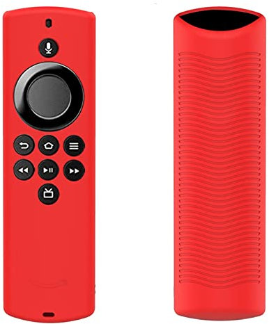 CUSTODIA SILICONE COVER TELECOMANDO PROTETTIVA PER AMAZON FIRE TV STICK LITE 2020 ALEXA (Red)