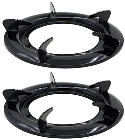Operitacx 2pcs Gasherd Aufsatz Gasherdkreuz Gasherdaufsatz Herdkreuz Pfanne Topfträger Reduzierstern Gas Gitter Wok Ring Support Aufsatzring für Zuhause Camping Gaskochfelder
