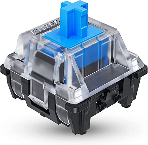Ranked Gateron ks-15 Optical Key Switches for RGB Mechanical Gaming Keyboards | Plate Mounted (Gateron Optical Blue, 90 Pcs)