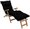 bananair - Cojìn Tumbona Exterior - Grueso, Suave y Duradero - Muy Cómodo, Generosamente Acolchado con Espuma - Cojines Exterior Jardín, Fácil de Instalar (195 x 65 x 15 cm, Negro)