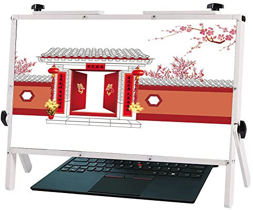 HMTE Anti-Blaulicht-Lupe zum Lesen für Senioren, Laptop-Bildschirmlupe 22 Zoll Computer-Vergrößerungsbildschirm 3-4-fach, Verstellbarer Winkel, Laptop-Displayschutzfolie Stan (Weiß)