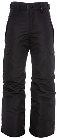 686 Boy's Infinity Cargo Pant - Insulated Thermal Clothing with Kick Panels & Boot Gaiters - Water & Weather Resistant - Black, Medium