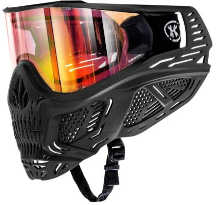 HK Army HSTL Skull Paintball Schutzbrille Airsoft Maske (Schwarz, Feuer)