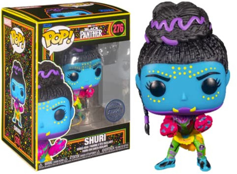 Funko Pop! Marvel Black Light Vinyl Figure Collection MCU Glow Toy (Shuri)