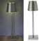 Cepewa Tischleuchte mit Touchfunktion | Nachttischlampe aufladbar mit USB Kabel | Helligkeit regulierbar | Farbwechsel | warmweiß | inkl. Ladekabel (1x Tischleuchte silber 38cm mit Akku)