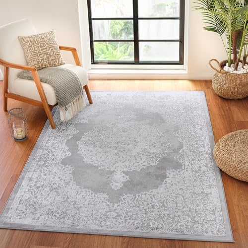 Livabliss Defne Agadir Vintage Rug, Living Room – 120x170 cm, Light Beige