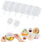 LOREC 8 Pièces 6CM/9CM Rond Couvercle Silicone Alimentaire Extensible Sans BPA Couvercle Extensible en Silicone Réutilisable pour Bols Tasses Canettes Fruits