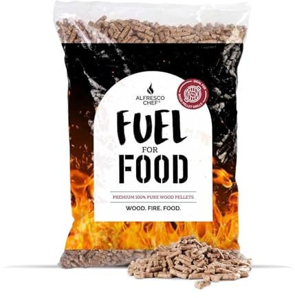 Alfresco Chef Pizza Oven Pellets | Unleash the Flavor in Your Outdoor Wood Pellets Pizza Oven | Elevate Your Grilling and Smoking to Flavorful Heights with Hardwood Pellets (Beech, 9.1 kg)