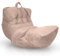 Aiire Relaxo Sitzsack XXL für Kuschelecke - Bean Bag Design aus Samtstoff mit Füllung - Riesen Sitzsäcke Erwachsene, Sitz Sack Flauschig - Bodenkissen Grob, Bodenstuhl, Bodensessel Beige