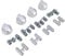 sparefixd for CDA Cooker Oven Silver Control Knob Knobs x 4