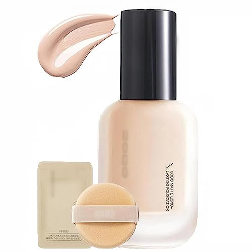 UO-DO Flüssiggrundierung,Feuchtigkeitsspendende leichte Foundation,matte,langanhaltende Foundation,feuchtigkeitsspendende,wasserfeste und leichte für alle Hauttypen (Öl kontrolle, C01 Natur)