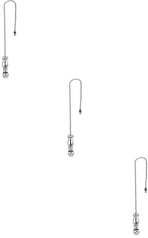 Uonlytech 3st Kronleuchter-zugschalter Zieht Dekorativ Kettenlichtschalter Ziehen Deckenlampe Perlenkette Mit Verbindungsstück Leichte Zugkette Reißverschluss Hängende Kette Eisen