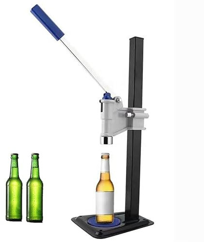 Machine à capsuler la bière manuelle, capsuleuse de bouteille en métal robuste, outil de capsuleuse de bouteille de bière avec base antidérapante, capsuleuse de bouteille de bière à hauteur réglable