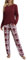 ZOEREA Pyjama Femme Automne Hiver - Ensemble 2 Pièces à Manches Longues Col V - Tenue de Nuit à Carreaux - Vêtement d'Intérieur Rouge, M