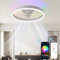 Lampe mit Ventilator, Deckenlampe mit Ventilator Ø40cm, RGB Deckenleuchte, mit Stufenlos Dimmbares, Fernbedienung & APP, 6 Lüftungsgeschwindigkeiten, Timing, Stumm, Energieeinsparung