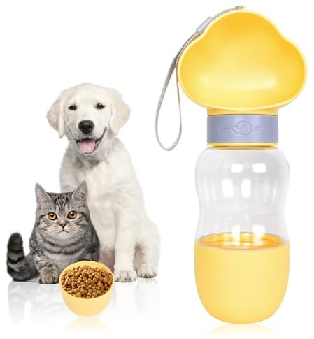 550ML Bottiglia da Viaggio per Gatti, Borraccia Portatile per Cani Gatti, Bottiglia d'Acqua per Cuccioli da Dolce Forma di Nuvola, Borraccia Cane per Il Campeggio, l'Escursionismo e Il Trekking